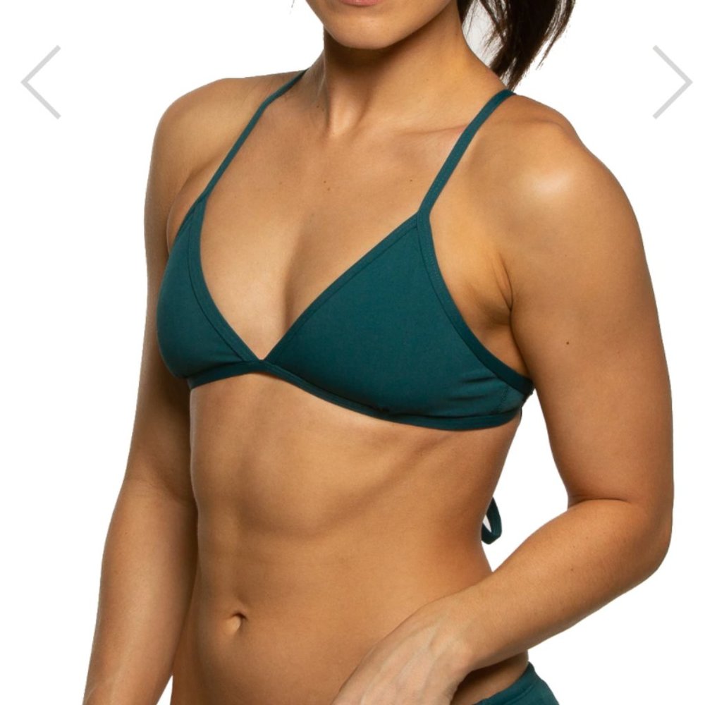 Jolyn Clothing Teal Triangle Bikini Top